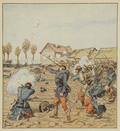 The Assault on the Farm of Cleomont by after Louis Charles Bombled
