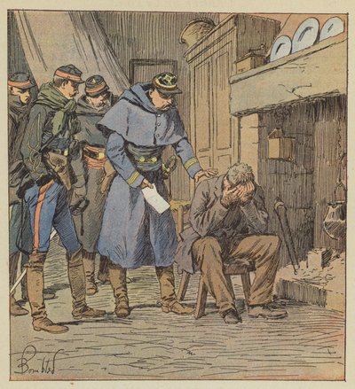 Commander Safflet Gives Farmer Blanchet a Voucher for 875 Francs on the Corps