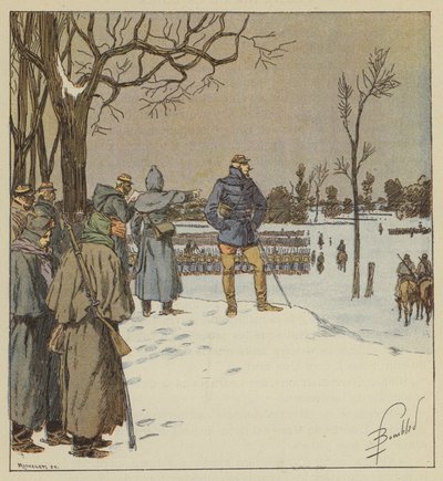 General Chanzy Surveys the Front Lines on January 11 Before the Battle by after Louis Charles Bombled