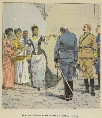General Duchesne and His Officers at the Bath Ceremony by after Louis Charles Bombled