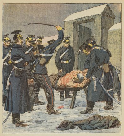 The Mayor of Villiers Whipped Until Bleeding on the Order of a Prussian Officer by after Louis Charles Bombled