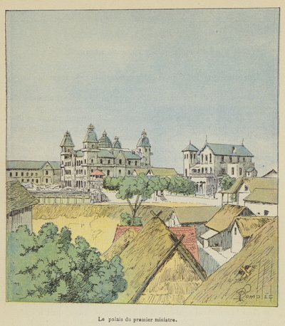 The palace of the prime minister by after Louis Charles Bombled