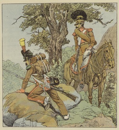 Portuguese Legion, Infantry, Hunters, Cavalry, Mounted Hunters by after Louis Charles Bombled