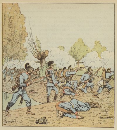 The Germans Attack the Park of the White Ladies by after Louis Charles Bombled