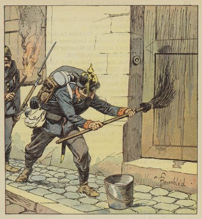 The Prussians Burn 193 Houses in Chateaudun After Coating Them with Petroleum by after Louis Charles Bombled