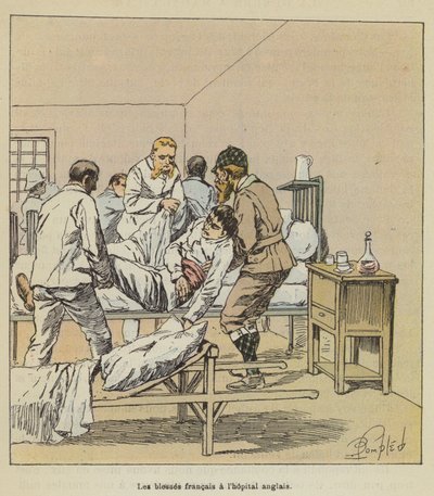 French Wounded at the English Hospital by after Louis Charles Bombled