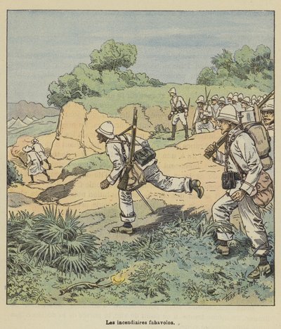 The Fahavolos Arsonists by after Louis Charles Bombled