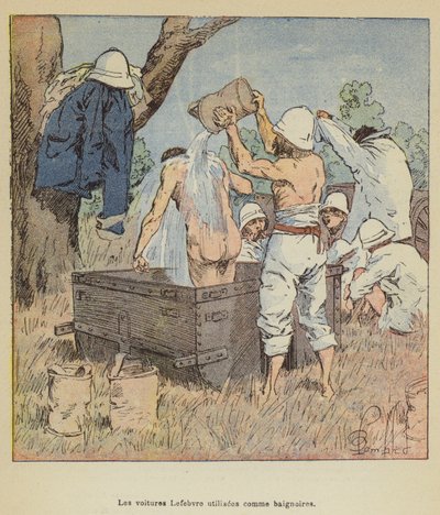 Lefebvre Carts Used as Bathtubs by after Louis Charles Bombled
