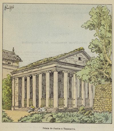 Palace of Justice in Tananarive by after Louis Charles Bombled