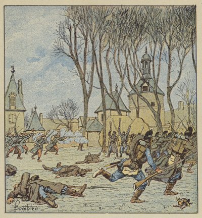Capture of the Chateau de Villepion by the French by after Louis Charles Bombled