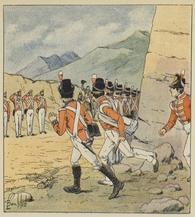 What European soldier, said the Emperor, is not moved by my approach! by after Louis Charles Bombled