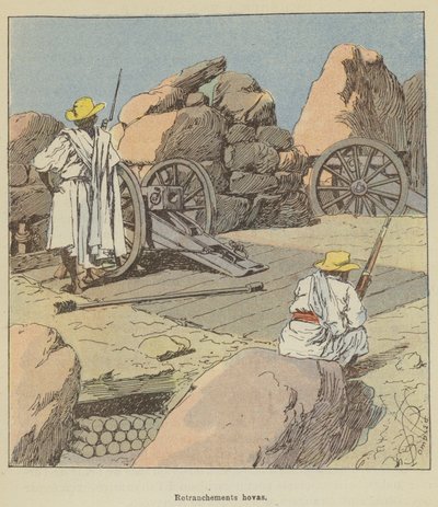 Hova Entrenchments by after Louis Charles Bombled