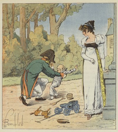 If he met him in the gardens, he would throw him to the ground by after Louis Charles Bombled