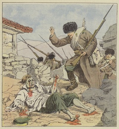 Russian Soldier Mutilated After the Battle by after Louis Charles Bombled