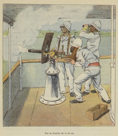 On the Quarterdeck of the Brave by after Louis Charles Bombled