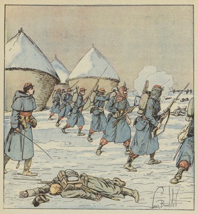 Skirmishers of the 34th Marching Regiment by after Louis Charles Bombled