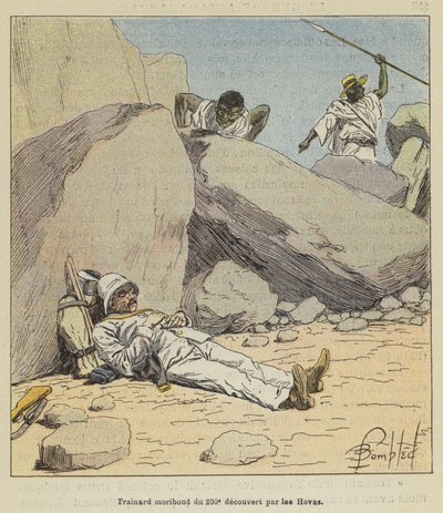 Dying Straggler of the 200th Discovered by the Hovas by after Louis Charles Bombled