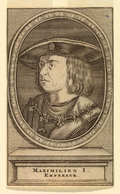 Portrait of Maximilian I (1459-1519) by after Lucas van Leyden