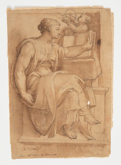 Erythean Sibyl from the Ceiling of the Sistine Chapel, after Michelangelo by after Michelangelo Buonarroti