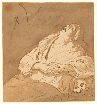 St Mary Magdalen in Ecstasy by after Michelangelo Merisi da Caravaggio