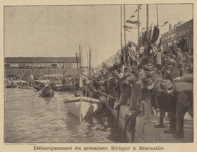 President Kruger of Transvaal arriving in Marseilles by after Nadar