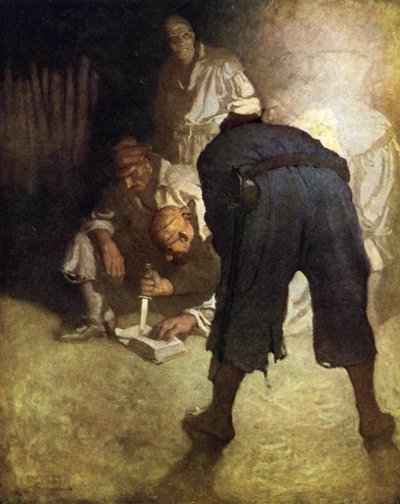 Illustration for Treasure Island by after Newell Convers Wyeth