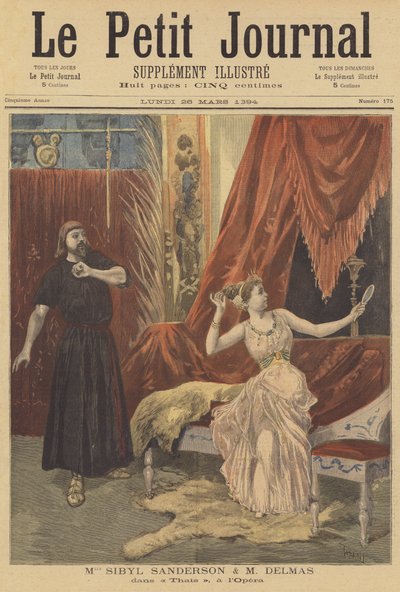 Sibyl Sanderson and Jean-Francois Delmas in Thais, at the Paris Opera by after Oswaldo Tofani