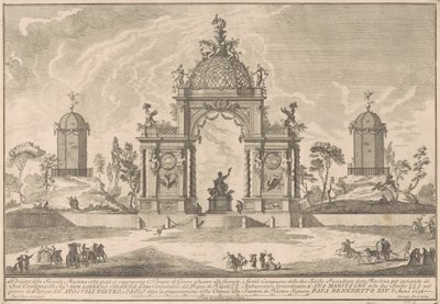 The Seconda Macchina for the Chinea of 1756: The Temple of Ceres by after Paolo Posi Giuseppe Pozzi