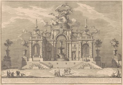 The Prima Macchina for the Chinea of 1754: The Palace of Venus in Cyprus by after Paolo Posi Giuseppe Vasi