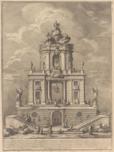 The Seconda Macchina for the Chinea of 1751: The Palace of Wisdom, Studies, and the Sciences by after Paolo Posi Giuseppe Vasi