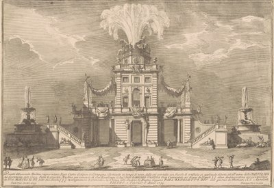 The Seconda Macchina for the Chinea of 1755: A Royal Hunting Lodge by after Paolo Posi Giuseppe Vasi