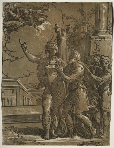 Tiburtine Sibyl and the Emperor Augustus by after Parmigianino