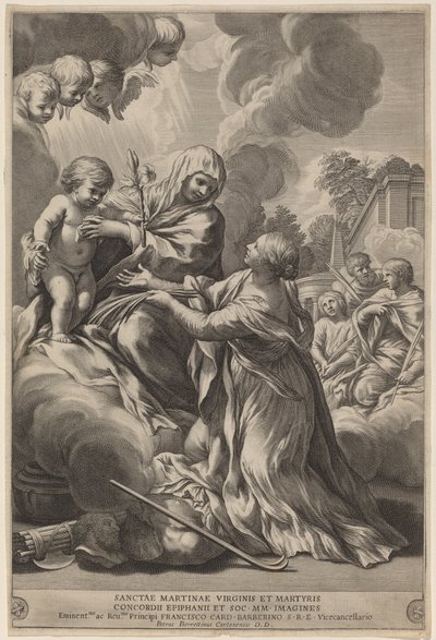 Virgin and Child with Martyrs by after Pietro da Cortona