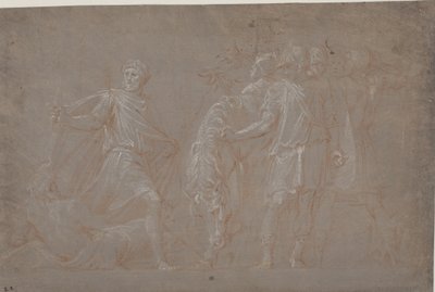 Mucius Scaevola Crossing the Tiber by after Polidoro da Caravaggio