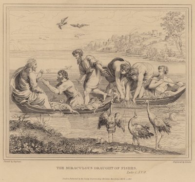 The Miraculous Draught of Fishes, Luke by after Raphael