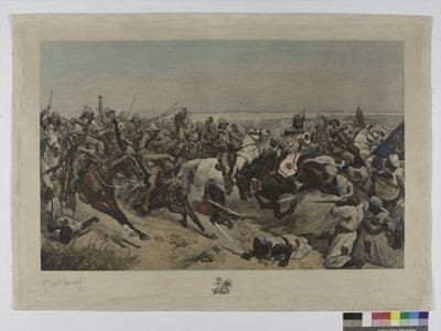 The Charge of the 21st Lancers at the Battle of Omdurman, 1898 by after Richard Caton II Woodville