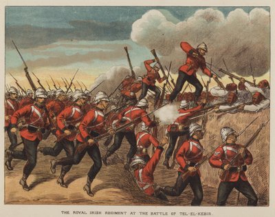 The Royal Irish Regiment at the Battle of Tel-El-Kebir by after Richard Simkin