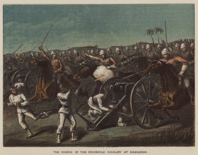 The charge of the Household Cavalry at Kassassin by after Richard Simkin