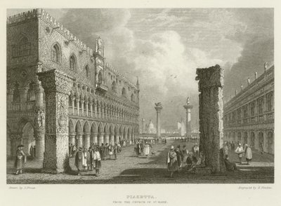 Piazetta, from the Church of St Mark by Samuel (after) Prout