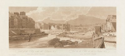 View of the City with the Louvre. 1802; Plate 3 from Views in Paris, the Emanuel Volume by after Thomas Girtin
