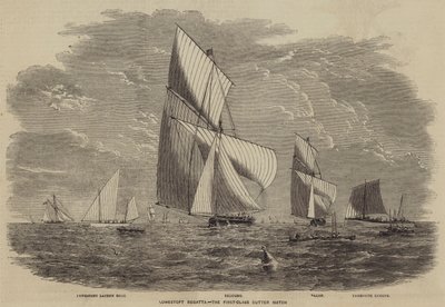 Lowestoft Regatta, the First-Class Cutter Match by after Thomas Harrington Wilson