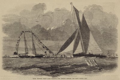 Royal Harwich Yacht Club Regatta, the Amazon winning the Sixty Guinea Cup by after Thomas Harrington Wilson