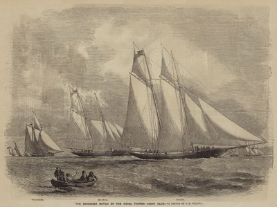 The Schooner Match of the Royal Thames Yacht Club by after Thomas Harrington Wilson