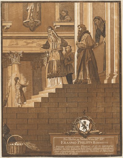 Presentation of the Virgin in the Temple (Right Panel) by after Titian John Baptist Jackson
