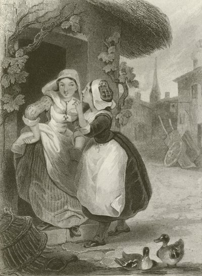 The Women and the Secret by after Tony Johannot