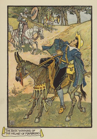 The Rich Winning of the Helmet of Mambrino by after Walter Crane