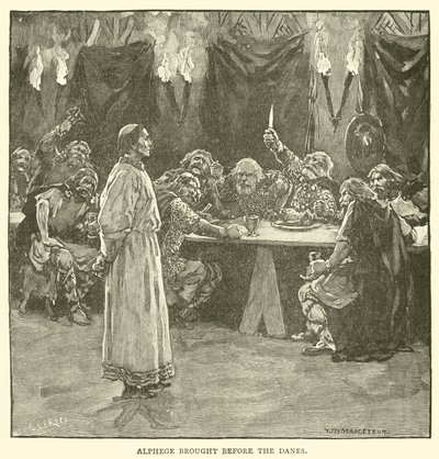 Alphege Brought Before the Danes by after William Henry Margetson