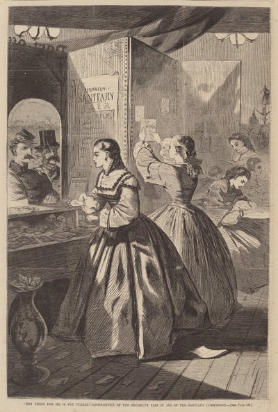 Any Thing for Me, If You Please? - Post Office of the Brooklyn Fair in Aid of the Sanitary Commission by after Winslow Homer