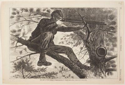 The Army of the Potomac – A Sharp-Shooter on Picket Duty by after Winslow Homer