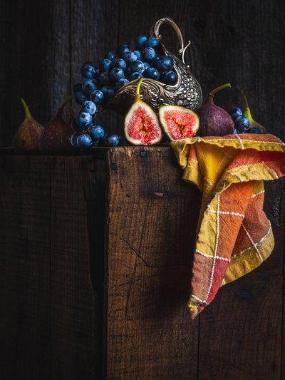 Moody Fruit Arrangement by alan shapiro